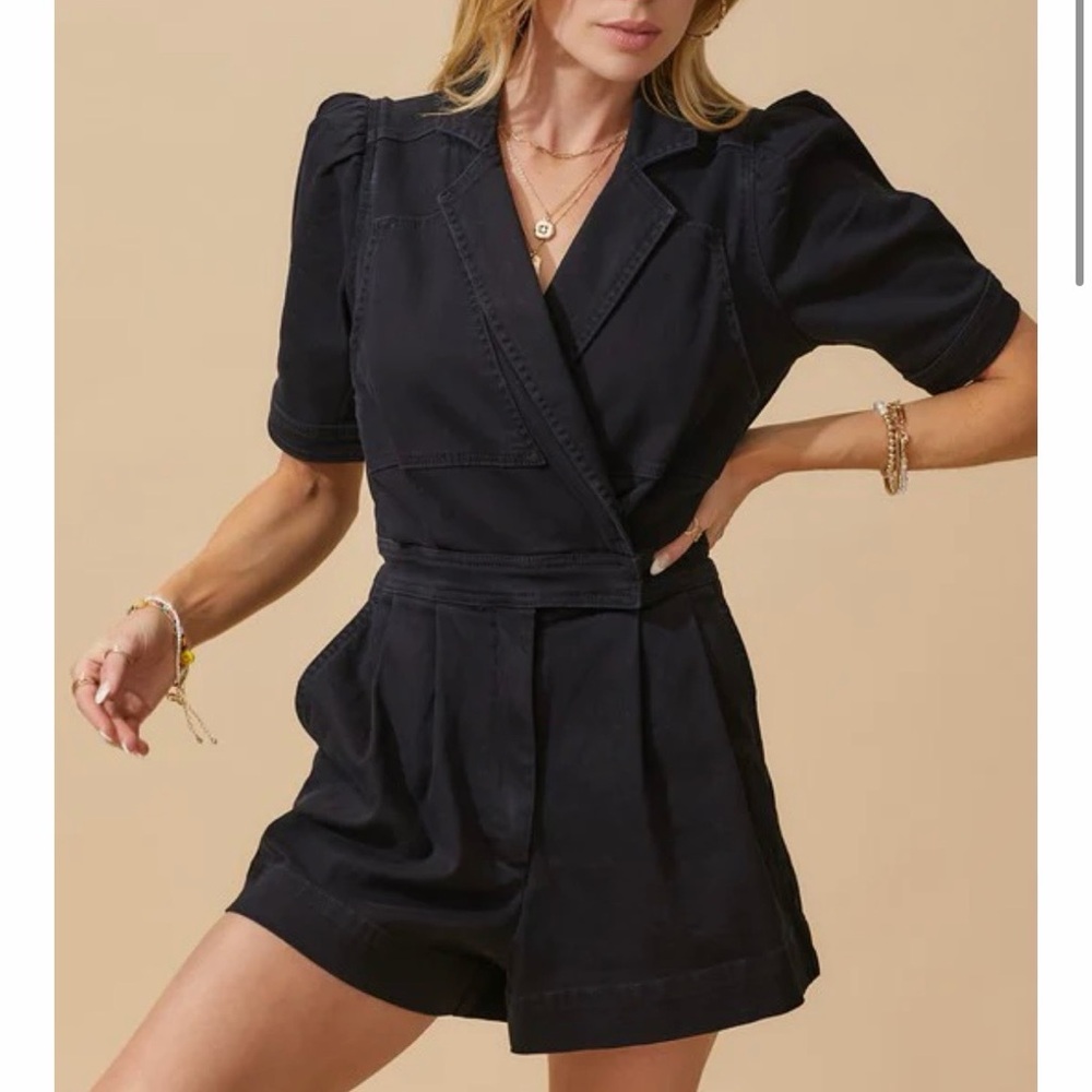 Day+moon denim romper
